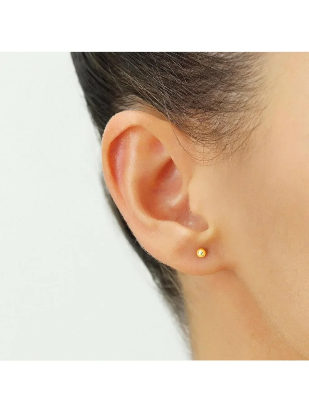 Elegant 14k Yellow Gold Polished Ball Stud Earrings with Secure Butterfly Back